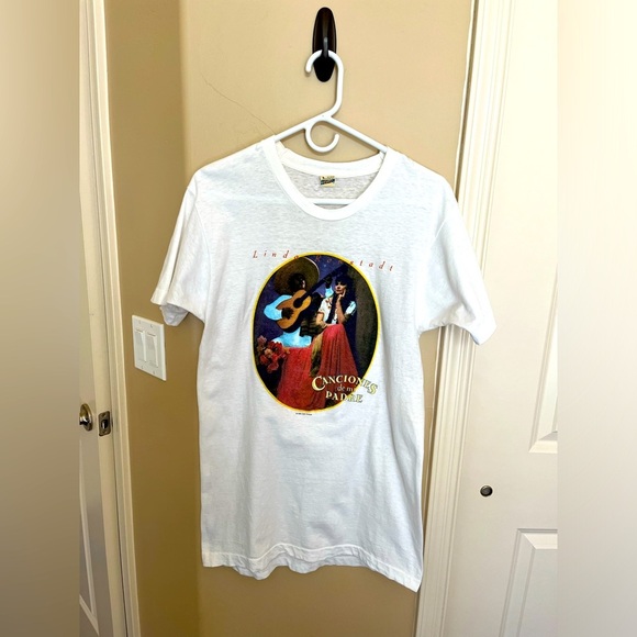 VTG Rare Linda Ronstadt 1988 Canciones de mi Padre Single Stitch Concert Tee Lrg - Picture 1 of 16